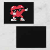 Dabbing Hart Grappige Cadeaus Valentijnsdag Notitiekaartje (Voorkant / Achterkant)