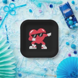 Dabbing Hart Grappige Cadeaus Valentijnsdag Papieren Bordje