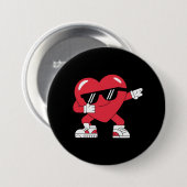 Dabbing Hart Grappige Cadeaus Valentijnsdag Ronde Button 7,6 Cm (Voorkant /achterkant)