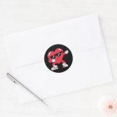 Dabbing Hart Grappige Cadeaus Valentijnsdag Ronde Sticker (Envelop)