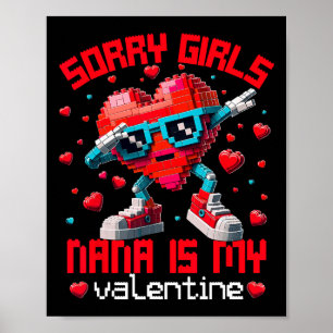 Dabbing Hart Sorry Meisjes Nana Valentijnsgebouw Poster