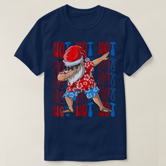 Dabbing Hawaii Santa Kerstmis in juli Matking Fa T-shirt (Design voorkant)