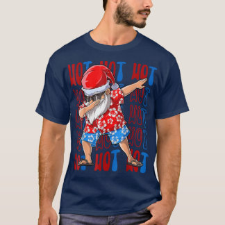 Dabbing Hawaii Santa Kerstmis in juli Matking Fa T-shirt