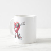 Dabbing Heart Cool Love Valentine Koffiemok (Voorkant links)