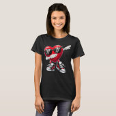 Dabbing Heart Cool Love Valentine T-shirt (Voorkant volledig)
