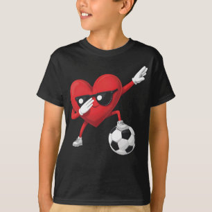 Dabbing Heart Dab Soccer Schattige Boys T-shirt