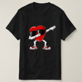 Dabbing Heart Funny Gifts Mannen Kinder Boys Valen T-shirt