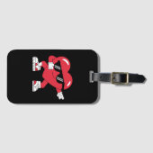 Dabbing Heart Funny Gifts Valentijnsdag Bagagelabel (Voorkant (horizontaal))