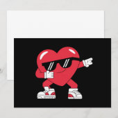 Dabbing Heart Funny Gifts Valentijnsdag Bedankkaart (Voorkant / Achterkant)