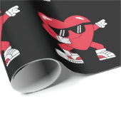 Dabbing Heart Funny Gifts Valentijnsdag Cadeaupapier (Rol Hoek)