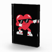 Dabbing Heart Funny Gifts Valentijnsdag Fotoblokken (Rechts)