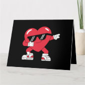 Dabbing Heart Funny Gifts Valentijnsdag Kaart (Voorkant)