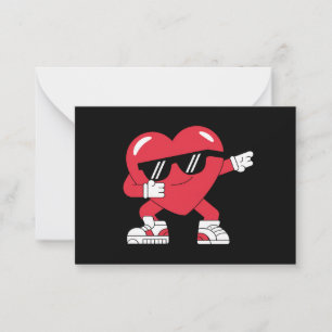 Dabbing Heart Funny Gifts Valentijnsdag Notitiekaartje