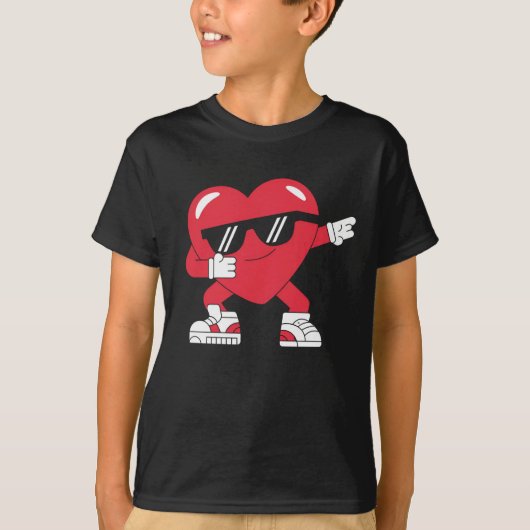 Dabbing Heart Funny Gifts Valentijnsdag T-shirt (Voorkant)