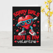 Dabbing Heart Sorry Girls Mimi Valentine Building  Kaart (Gele Bloem)