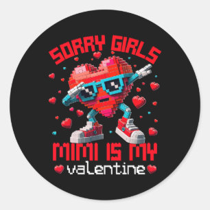 Dabbing Heart Sorry Meisjes Mimi Valentine Gebouw Ronde Sticker
