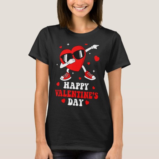 Dabbing Heart Sunbril Happy Valentine's Day Cou T-shirt (Voorkant)