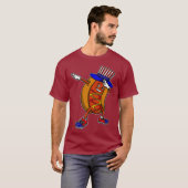 Dabbing Heet Hondenliefhebber Onafhankelijkheidsda T-shirt (Voorkant volledig)