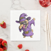 Dabbing Heks Pug Leuke Halloween Pugs Grappige Dab Servet (Insitu)