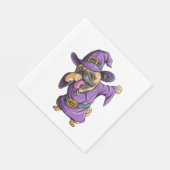 Dabbing Heks Pug Leuke Halloween Pugs Grappige Dab Servet (Hoek)