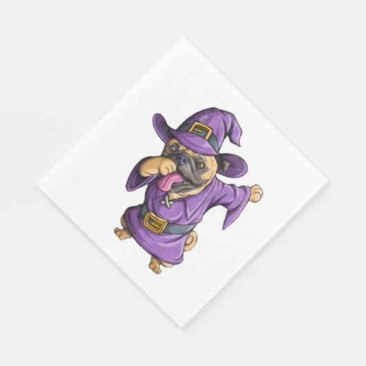 Dabbing Heks Pug Leuke Halloween Pugs Grappige Dab Servet (Hoek)