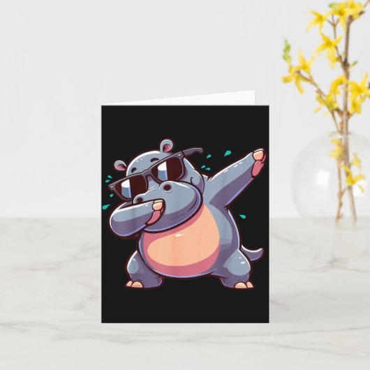 Dabbing Hip  Kaart (Gele Bloem)