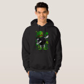 Dabbing Hockey Puck Kabouter St. Patrick's Day Ik Hoodie (Voorkant volledig)