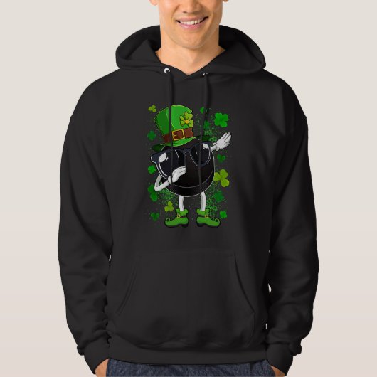 Dabbing Hockey Puck Leprechaun St Patrick's Day Me Hoodie (Voorkant)