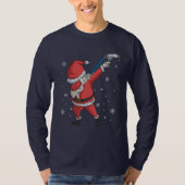 Dabbing Hockey Santa Claus kerstcadeau T-shirt (Voorkant)