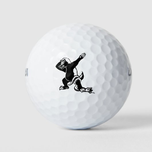 Dabbing Honey badger Golfballen (Voorkant)