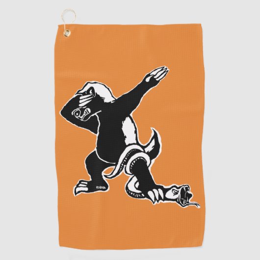 Dabbing Honey badger Golfhanddoek (Voorkant)