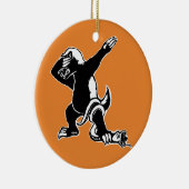 Dabbing Honey badger Keramisch Ornament (Rechts)