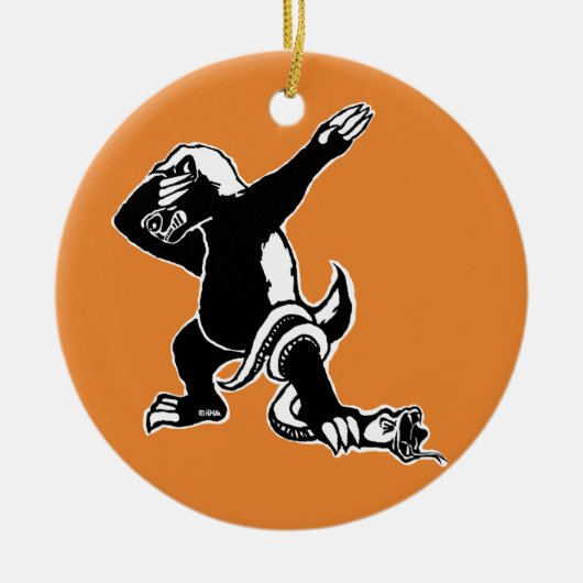 Dabbing Honey badger Keramisch Ornament (Voorkant)