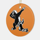 Dabbing Honey badger Keramisch Ornament (Links)
