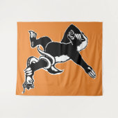 Dabbing Honey badger Wandkleed (Voorkant (horizontaal))