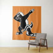 Dabbing Honey badger Wandkleed (In situ)