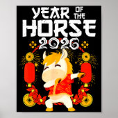 Dabbing Horse Chinese New Year Of The Horse2026 Poster (Voorkant)