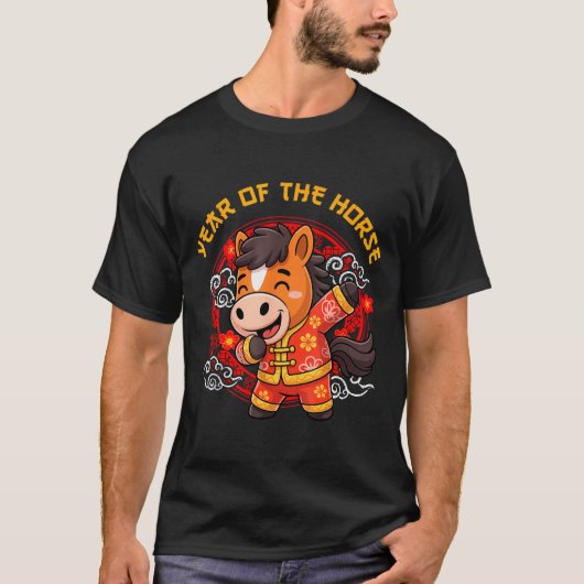 Dabbing Horse Chinese New Year Of The Horse2026  T-shirt (Voorkant)