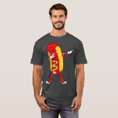 Dabbing Hot Dog Hip Hop Dab Dance Funny T-shirt (Voorkant volledig)