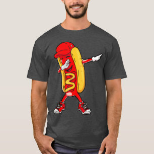 Dabbing Hot Dog Hip Hop Dab Dance Funny T-shirt