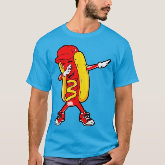 Dabbing Hot Dog Hip Hop Dab Dance Funny T-shirt (Voorkant)