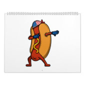 Dabbing Hot Dog Wiener 4th July Independence Day Kalender (Hoes)