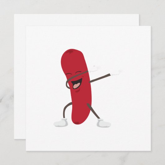 Dabbing Hotdog Funny - Gift Idea Kaart (Voorkant / Achterkant)