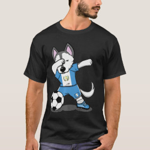 Dabbing Husky Dog Guatemala Football Guatemalteeks T-shirt
