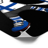 Dabbing Husky Finland Ice Hockey Lovers Jersey Win Poster (Hoek)