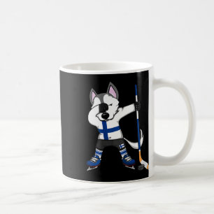 Dabbing Husky Finland IJshockeyliefhebbers Jersey  Koffiemok