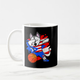 Dabbing Husky Puerto Rico Basketball Fans Jersey S Koffiemok