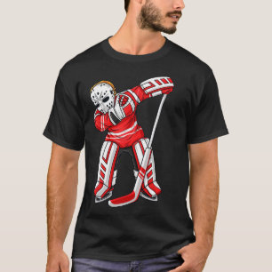 Dabbing ijshockeyspeler Fun Boys Meisjes Kinder sc T-shirt