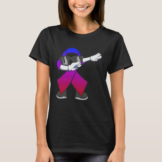 Dabbing Inclusion Ribbon Dabbin Dance T-shirt (Voorkant)