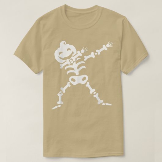 Dabbing Jack O Lantern Pumpkin Skeleton T-shirt (Design voorkant)